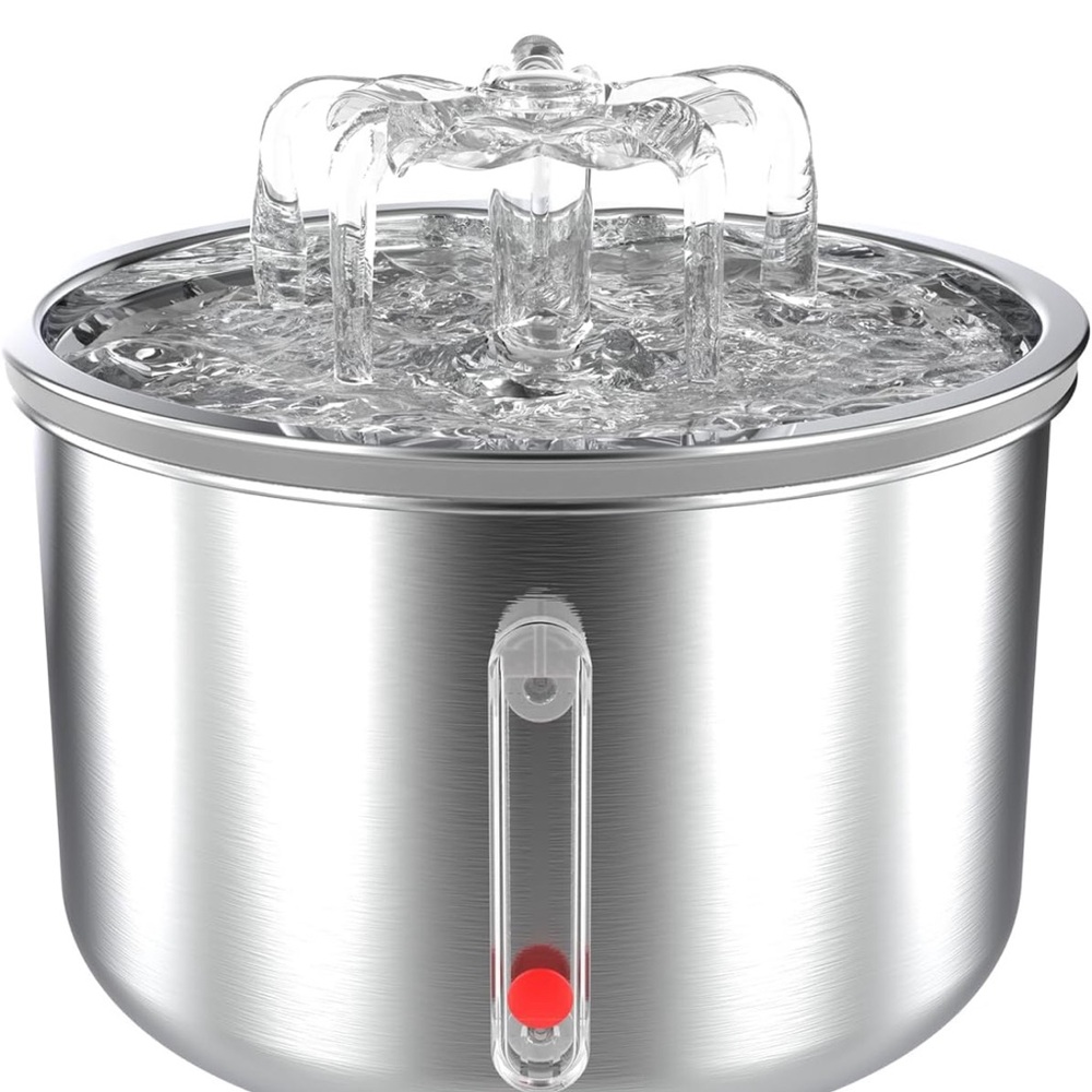 Cat Water Fountain Stainless Steel : 2.5L/85oz Pet Fountain Water Bowl